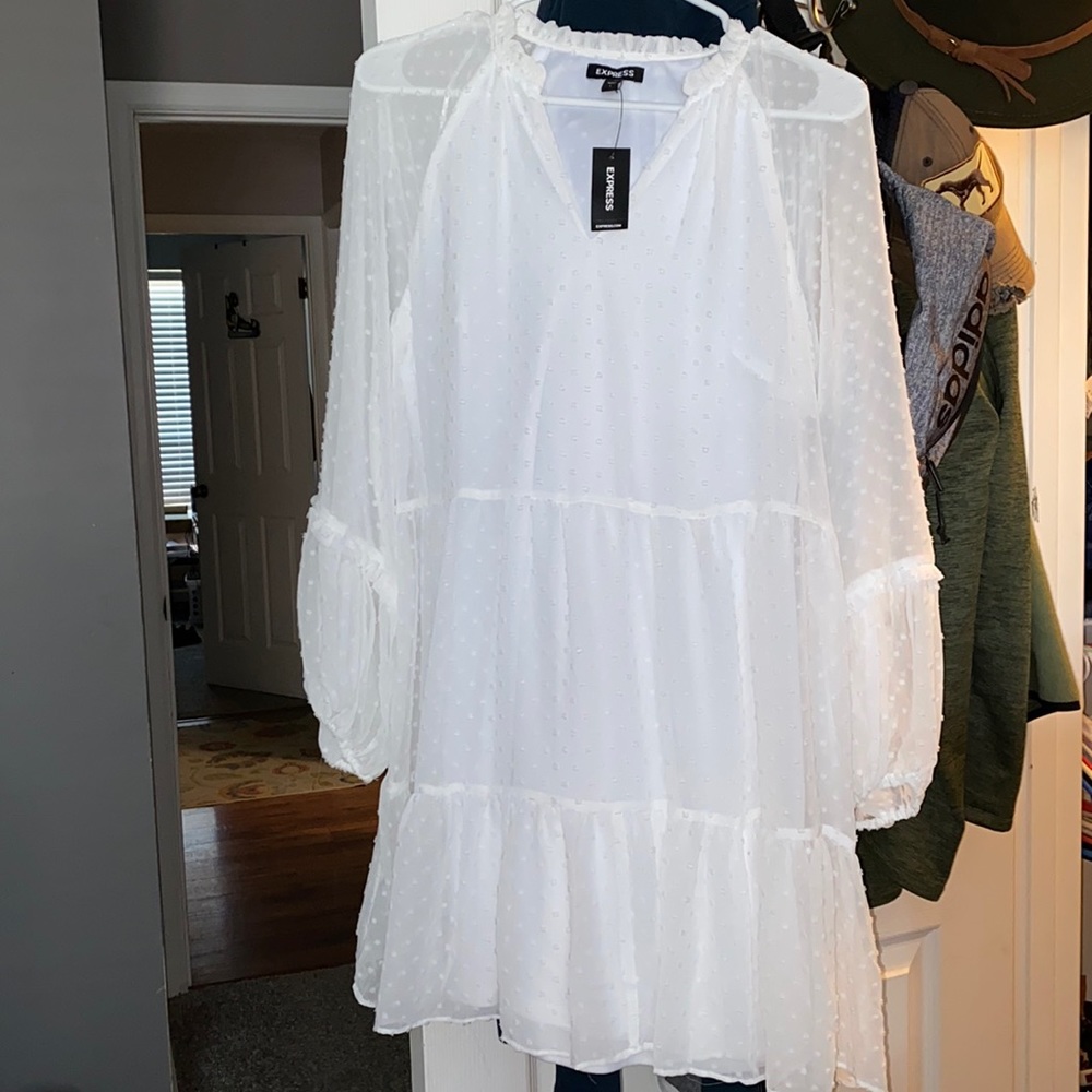 Express brand new white boho dress